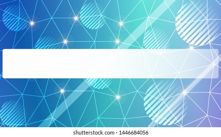 Decorative background with triangles, line, circle, space for text. Bright background for poster, banner, flyer. Vector illustration. Creative gradient color