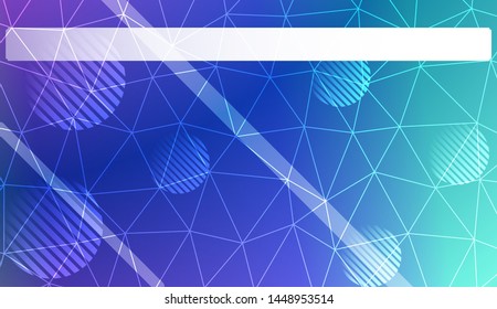 Decorative background with triangles, line, circle, space for text. Bright background for poster, banner, flyer. Vector illustration. Creative gradient color