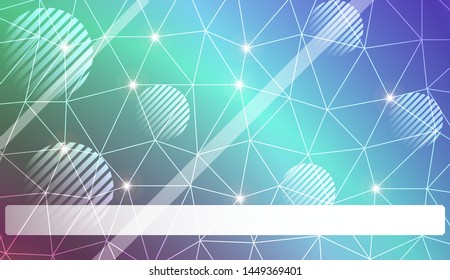 Decorative background with triangles, line, circle, space for text. Bright background for poster, banner, flyer. Vector illustration. Creative gradient color
