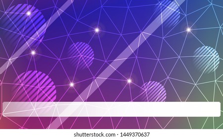 Decorative background with triangles, line, circle, space for text. Bright background for poster, banner, flyer. Vector illustration. Creative gradient color