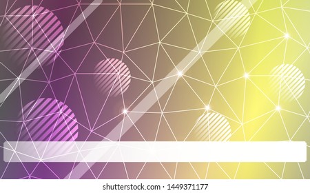 Decorative background with triangles, line, circle, space for text. Bright background for poster, banner, flyer. Vector illustration. Creative gradient color