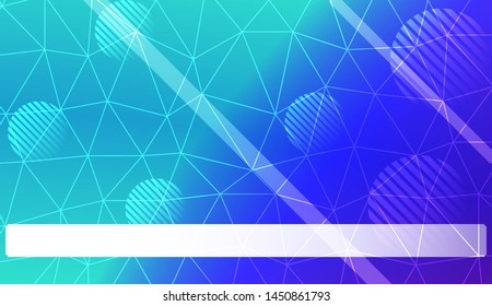 Decorative background with triangles, line, circle, space for text. Bright background for poster, banner, flyer. Vector illustration. Creative gradient color