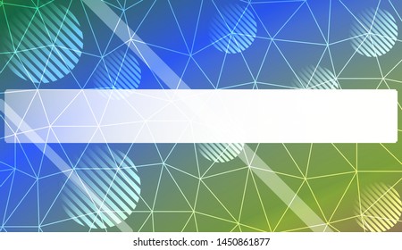 Decorative background with triangles, line, circle, space for text. Bright background for poster, banner, flyer. Vector illustration. Creative gradient color