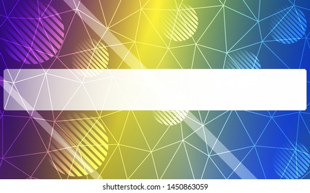 Decorative background with triangles, line, circle, space for text. Bright background for poster, banner, flyer. Vector illustration. Creative gradient color