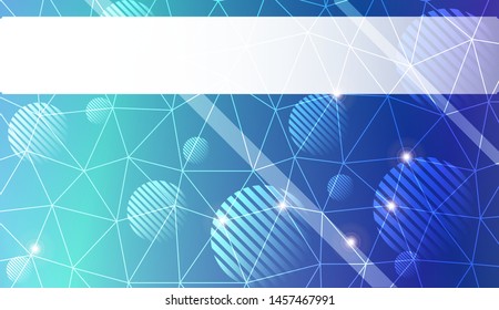 Decorative background with triangles, line, circle, space for text. Bright background for poster, banner, flyer. Vector illustration. Creative gradient color