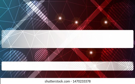 Decorative background with triangles, line, circle, space for text. Bright background for poster, banner, flyer. Vector illustration. Creative gradient color