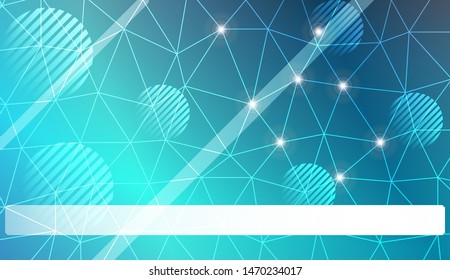Decorative background with triangles, line, circle, space for text. Bright background for poster, banner, flyer. Vector illustration. Creative gradient color