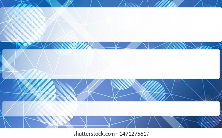 Decorative background with triangles, line, circle, space for text. Bright background for poster, banner, flyer. Vector illustration. Creative gradient color