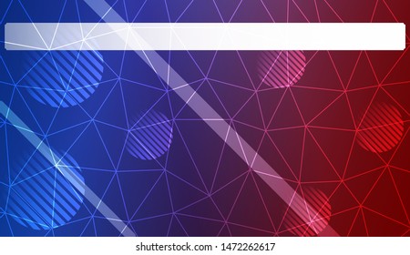 Decorative background with triangles, line, circle, space for text. Bright background for poster, banner, flyer. Vector illustration. Creative gradient color
