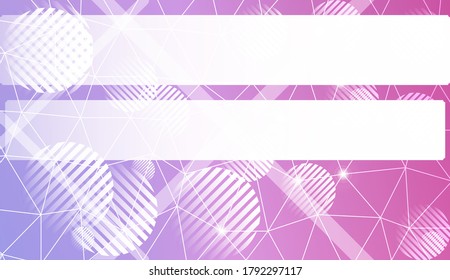 Decorative background with triangles, line, circle, space for text. Bright background for poster, banner, flyer. Vector illustration. Creative gradient color