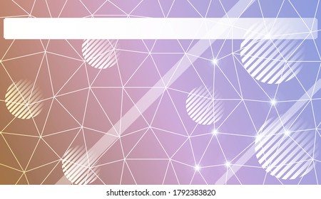 Dekorativer Hintergrund mit Dreiecken, Linien, Kreis, Textraum. Heller Hintergrund für Poster, Banner, Flyer. Vektorgrafik. Kreative Farbverlauf-Farbe