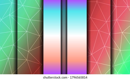 Decorative background with triangles. Modern design for you business, project. Vector illustration. Creative gradient color.
