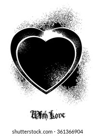 decorative background for Valentine's Day with an image of the heart