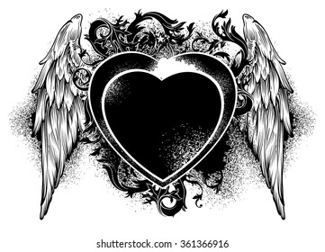 decorative background for Valentine's Day with an image of the heart