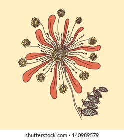 Decorative background vector illustration of flowers
