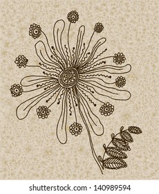 Decorative background vector illustration of flowers