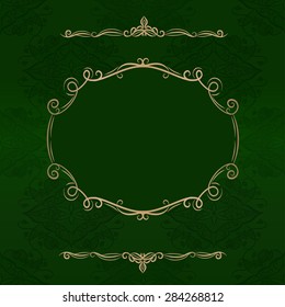 Decorative background with vintage frame