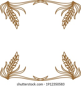 Decorative background of wheat. Vector illustration