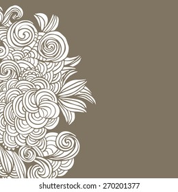 Decorative  background with white floral elements