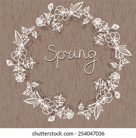 decorative background with wood texture and colors painted white