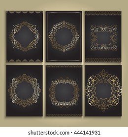 Antecedentes decorativos en oro y negro
