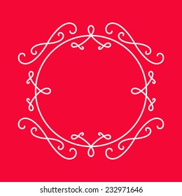 Decorative badge for retro logo. Vector abstract background. Elegant vintage border for monograms.