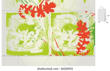 Decorative bag with stylized pattern