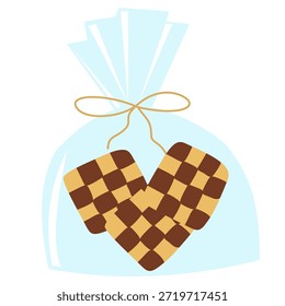 Ilustración de caja de embalaje de panadería decorativa