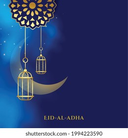 decorative bakrid wises golden premium card design