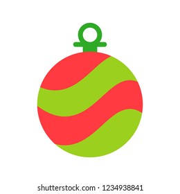 decorative ball celebration festival Xmas flat design icon.
