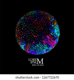 Decorative ball of dots. Vector