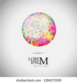Decorative ball of dots. Vector