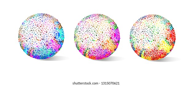 Decorative ball of dots. Vector