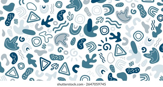 Banner decorativo com padrões arredondados abstratos e suaves