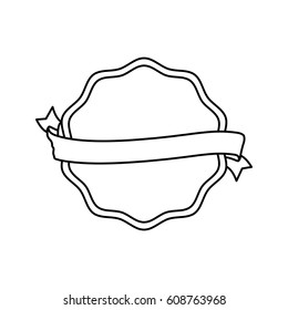 Decorative banner emblem icon vector illustration graphic design