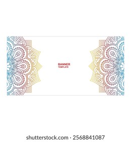 A decorative banner featuring intricate ornamental patterns, including elegant swirls, floral motifs, and geometric shapes.