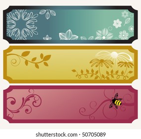 Decorative banner labels
