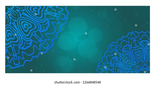 Decorative banner With Round Mandala Decoration. For Design, ad, web. Vector illustration.