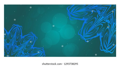 Decorative banner With Round Mandala Decoration. For Design, ad, web. Vector illustration.