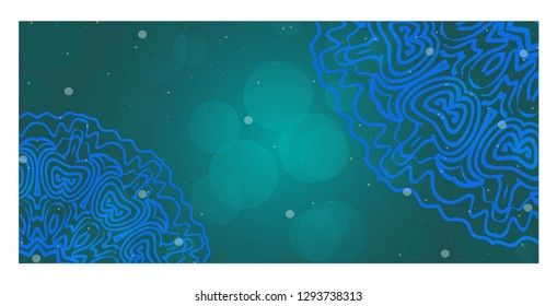 Decorative banner With Round Mandala Decoration. For Design, ad, web. Vector illustration.