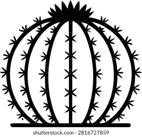 Decorative barbed wire sphere with spikes illustration