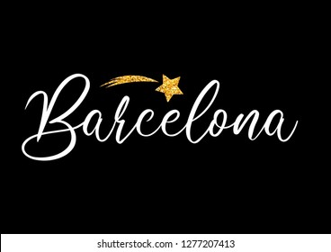 Decorative "Barcelona" Text