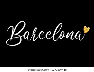 Decorative "Barcelona" Text