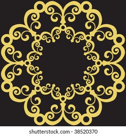 decorative baroque ornament, vector pattern