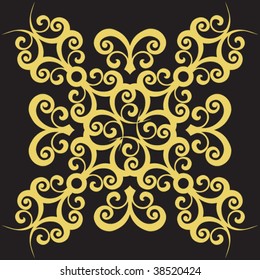 decorative baroque ornament, vector pattern
