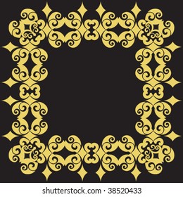 decorative baroque ornament, vector pattern