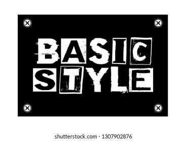 Decorative Basic Style Text for Fashion and Poster Prints