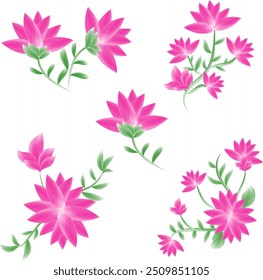 Design decorativo bonito vetor de flores