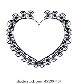 Decorative and beautiful heart design, vector illustration graphic.