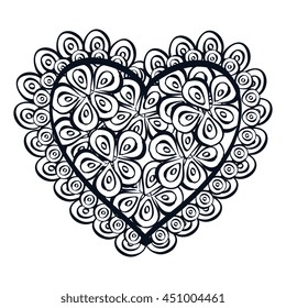 Decorative and beautiful heart design, vector illustration graphic.